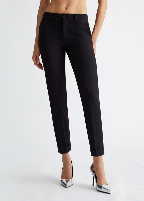 パンツ LIU JO Woman Pants Black WXX046T7896 22222 ABBIGLIAMENTO PANTALONE LIU JO WXX046T7896/22222
